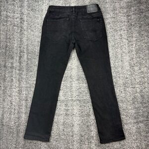 Buffalo David Bitton Mens W31 L32 Black Denim Straight Leg Jeans